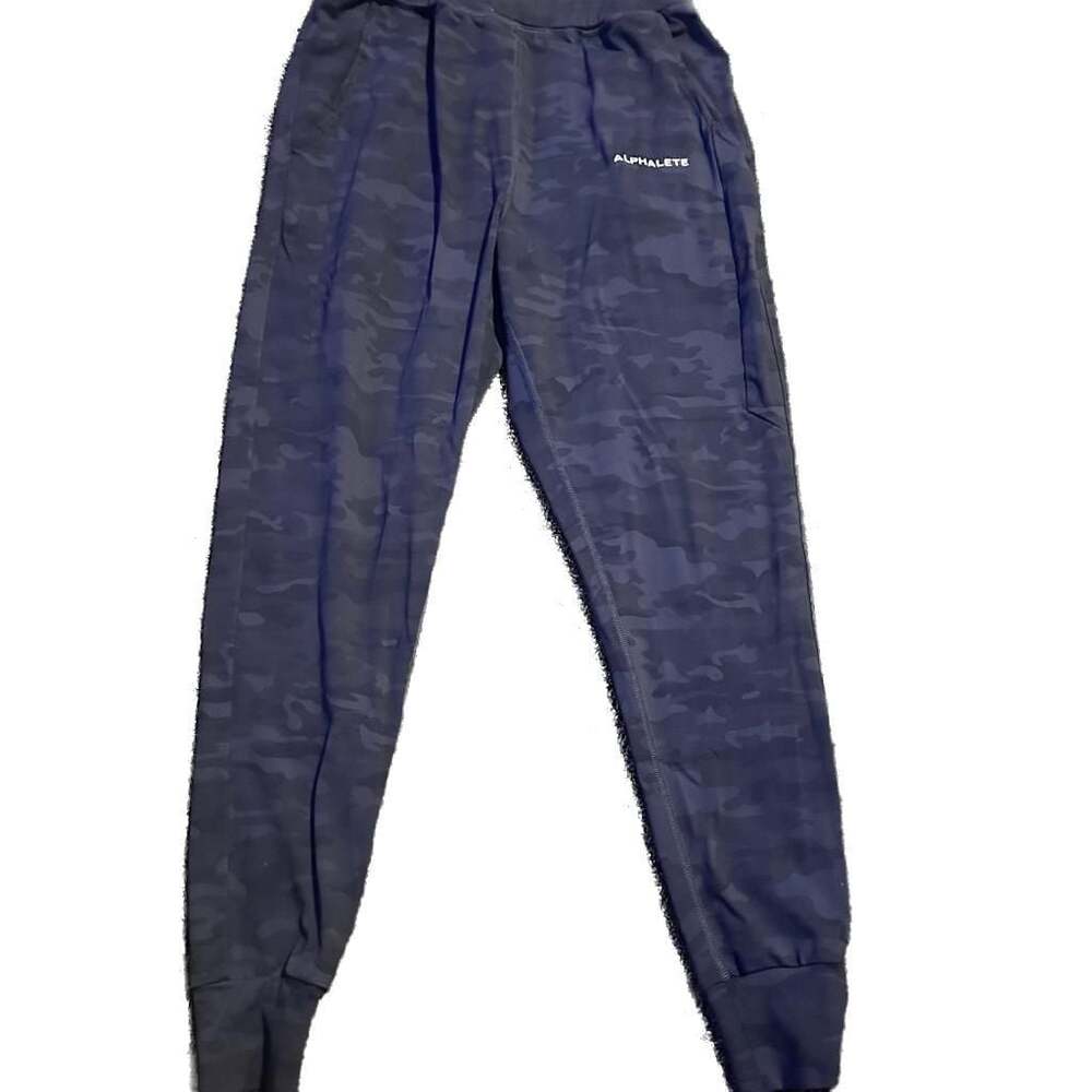 Alphalete Athletics Men's Premium V2 Blue Camo Jogger Pants-S